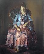 George Wesley Bellows Painting: Emma in a Purple Dress Spain oil painting artist